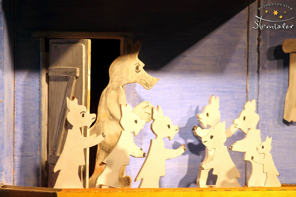 Schattenspiel Märchen Wolf und die Sieben Geißlein Schattentheater Puppentheater 